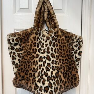CAbi Leopard Faux Fur Tote